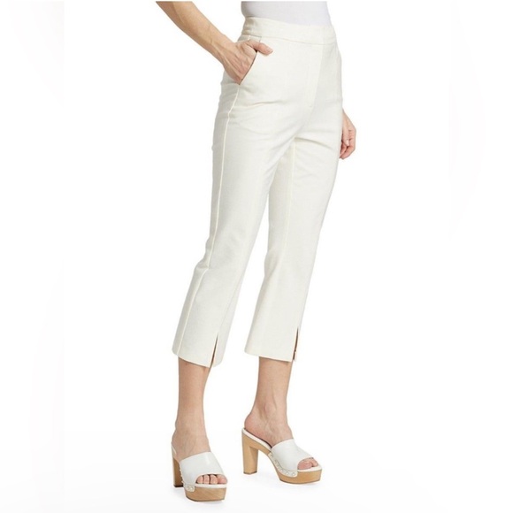 10 Crosby Derek Lam Bianca Split Front Crop Trouser Size 4 - Picture 1 of 9